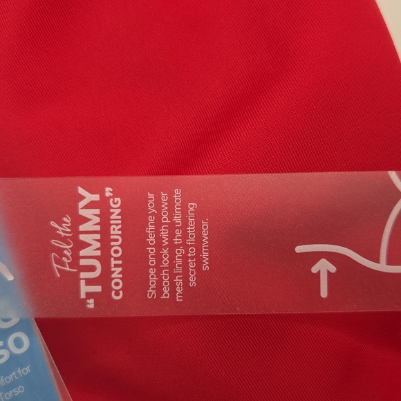 Cupshe Red Ruffled Sweetheart Neckline Long Torso One Piece Swimsuit Size LT - Picture 10 of 12